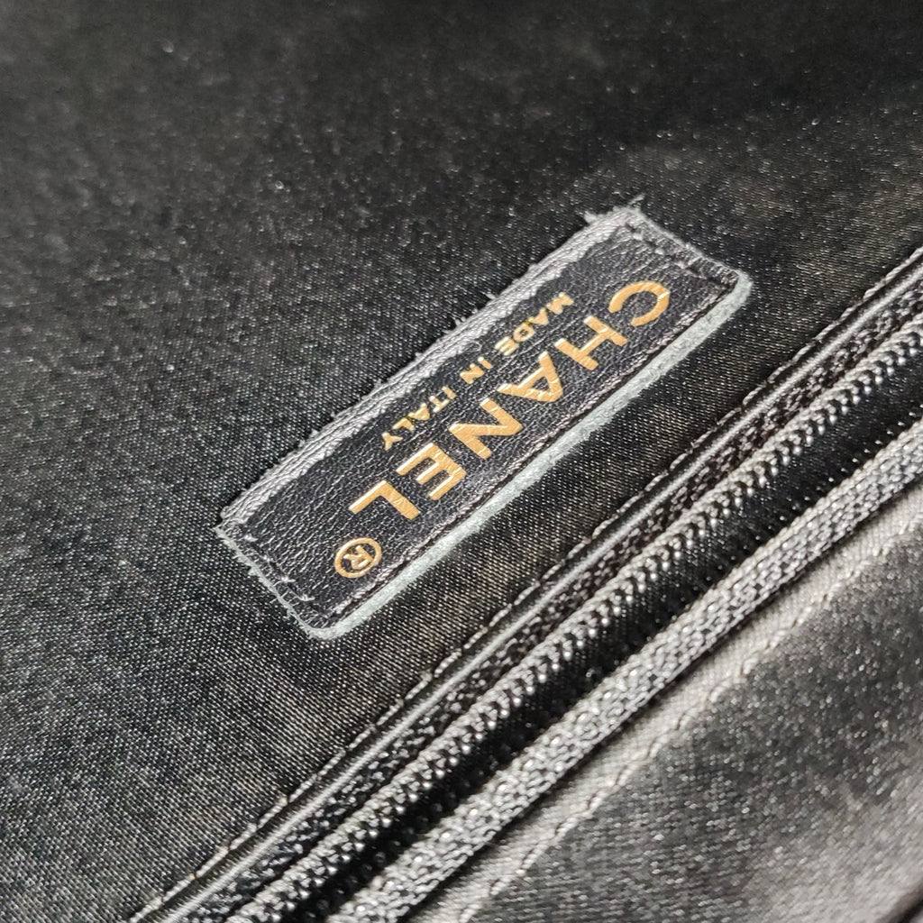 Chanel Black Caviar Leather Grand Shopping Tote-Pre-owned