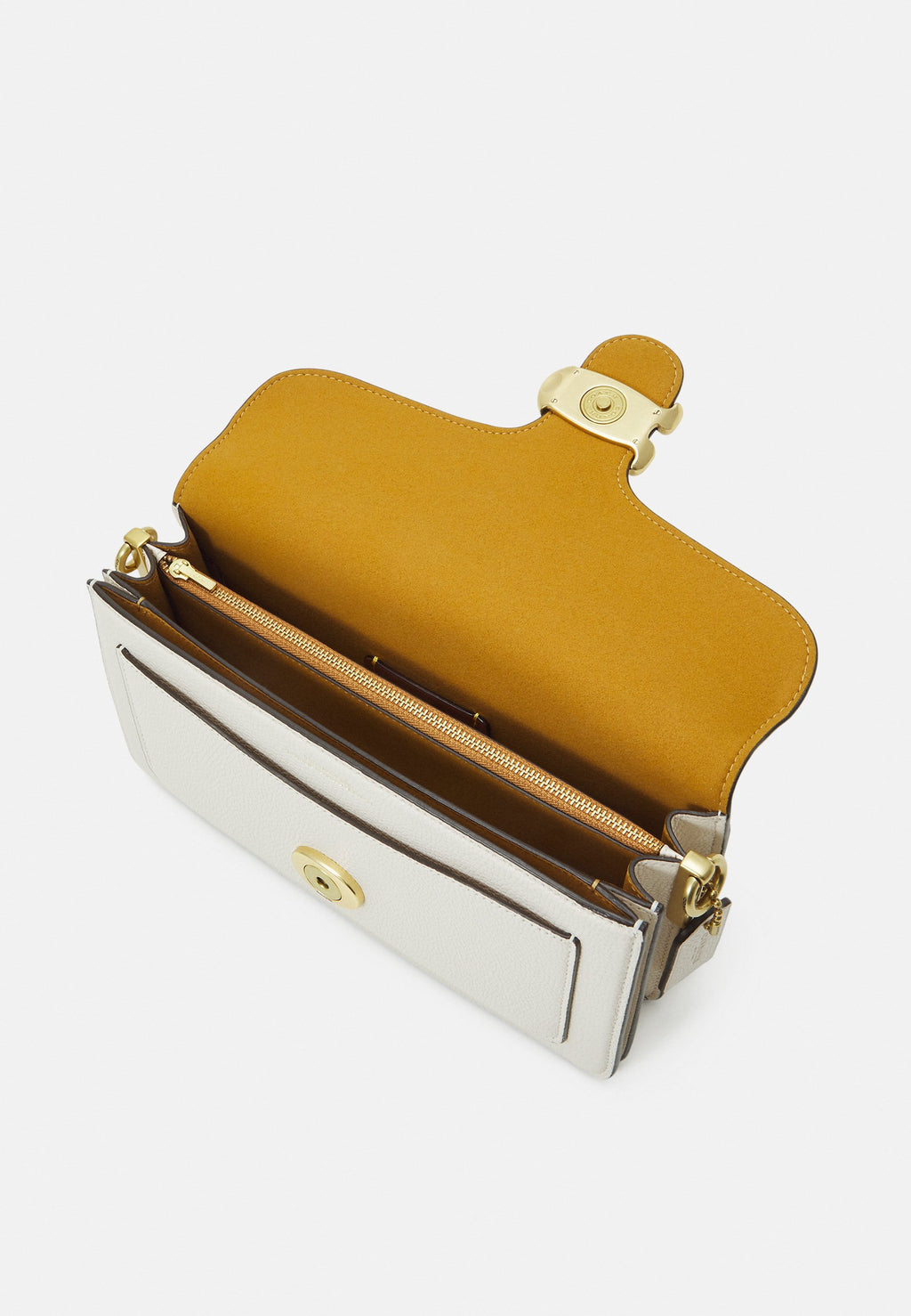 Coach Tabby Shoulder Bag 26 in Chalk Polished Pebble Leather