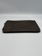 Vintage Louis Vuitton Monogram Pouch - Toiletry Case with Red Interior