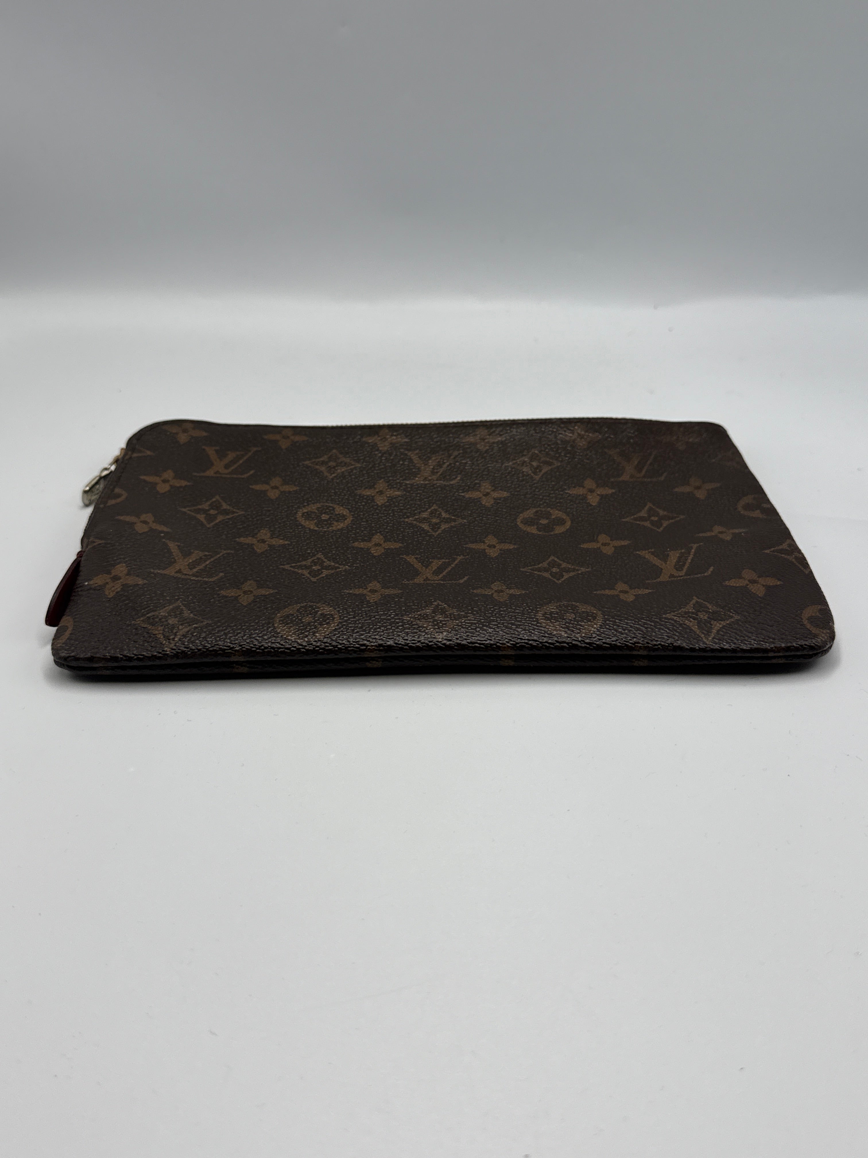 Vintage Louis Vuitton Monogram Pouch - Toiletry Case with Red Interior