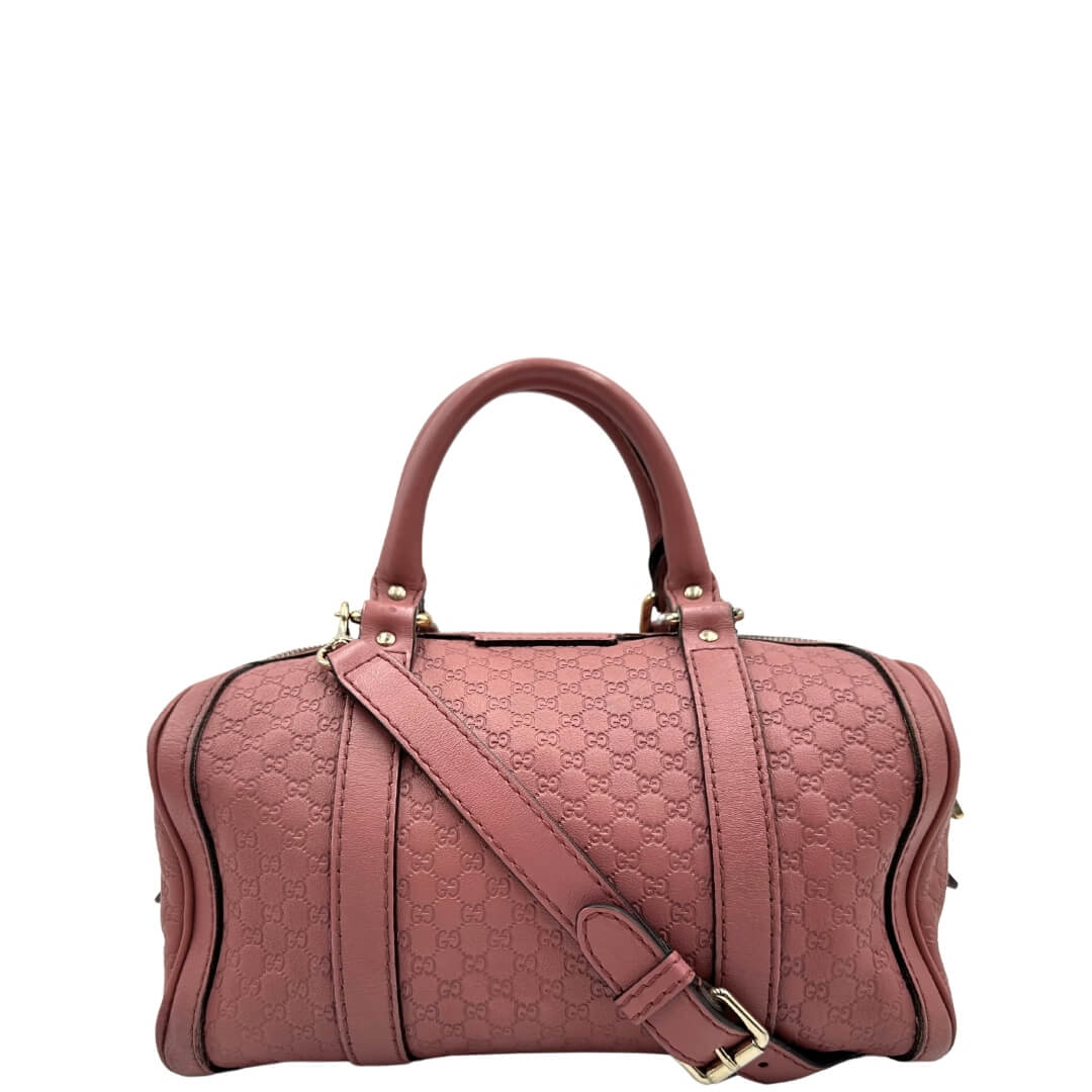 Gucci Micro Guccissima Joy Boston Bag Pink Calfskin Leather