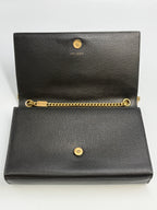 Saint Laurent Medium Kate Shoulder Bag Grain de Poudre Leather – Black & Gold