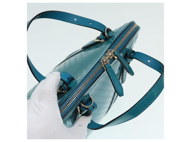 Gucci Micro Guccissima Dome Bag Blue Leather