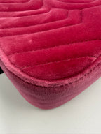 Gucci Velvet Matelass Small GG Marmont Camera Bag