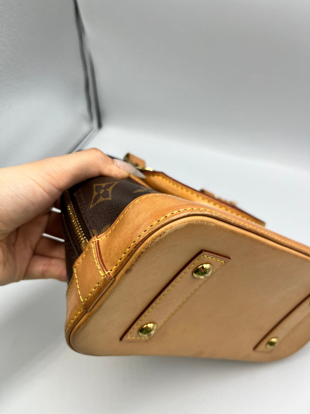 Louis Vuitton Alma BB Monogram Canvas Satchel Bag