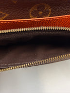 Pre-owned (orange) Louis Vuitton Rose Ballerine Monogram Zippy Wallet - Classic Long Wallet