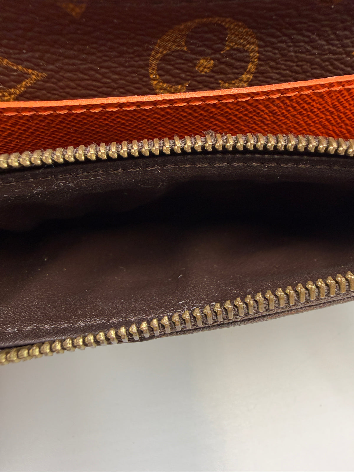 Pre-owned (orange) Louis Vuitton Rose Ballerine Monogram Zippy Wallet - Classic Long Wallet