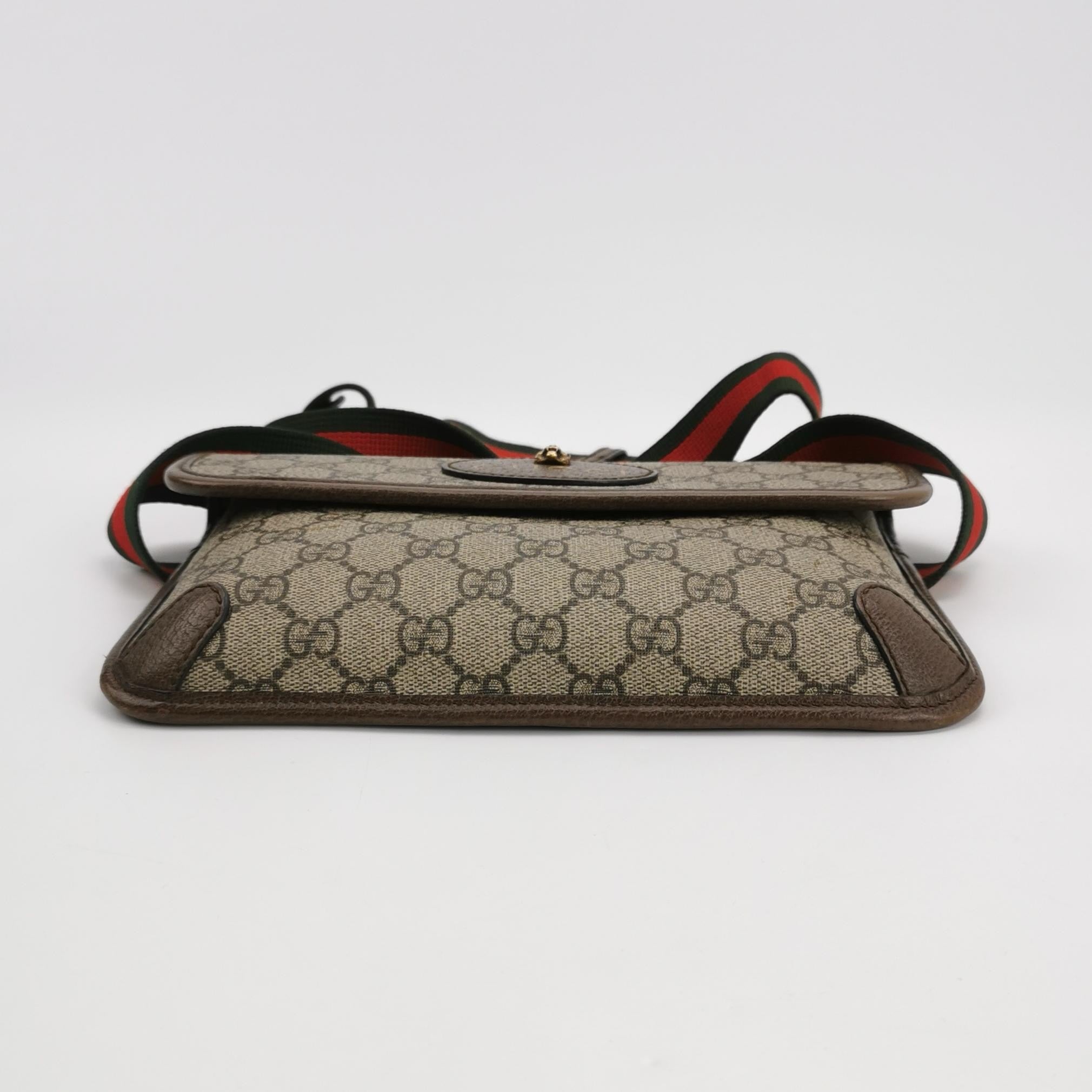 Gucci Neo Vintage GG Supreme Belt Bag – Beige/Ebony Canvas – Pre-owned Authentic Waist Bag