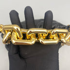 Bottega Veneta The Chain Pouch in Black Vitello Nappato with Gold Hardware