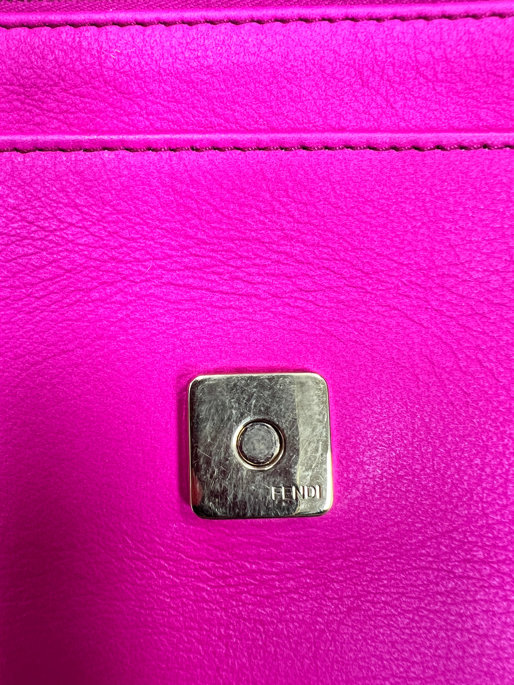Fendi Baguette Chain Wallet Vitello Leather – Flamingo Pink