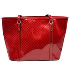 Gucci Red Guccissima Patent Leather Tote Bag