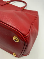 Prada Saffiano Lux Galleria Tote Bag - Red Leather (Pre-owned)