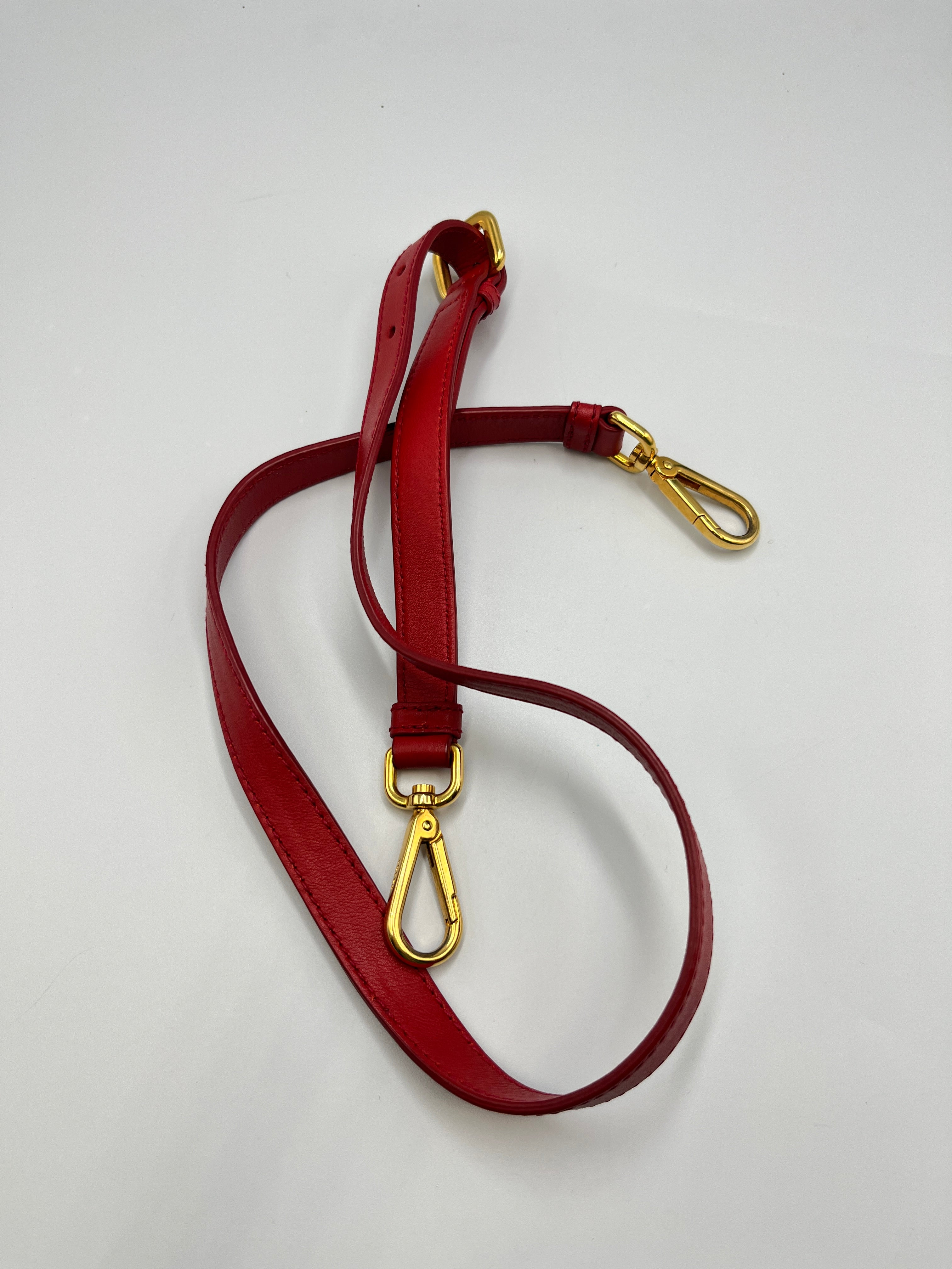 Prada Red Vitello Shine Leather Tote Bag