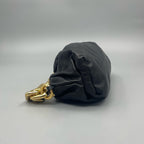Bottega Veneta The Chain Pouch in Black Vitello Nappato with Gold Hardware