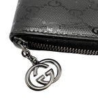 Gucci Guccissima Zip Around Wallet Black Leather