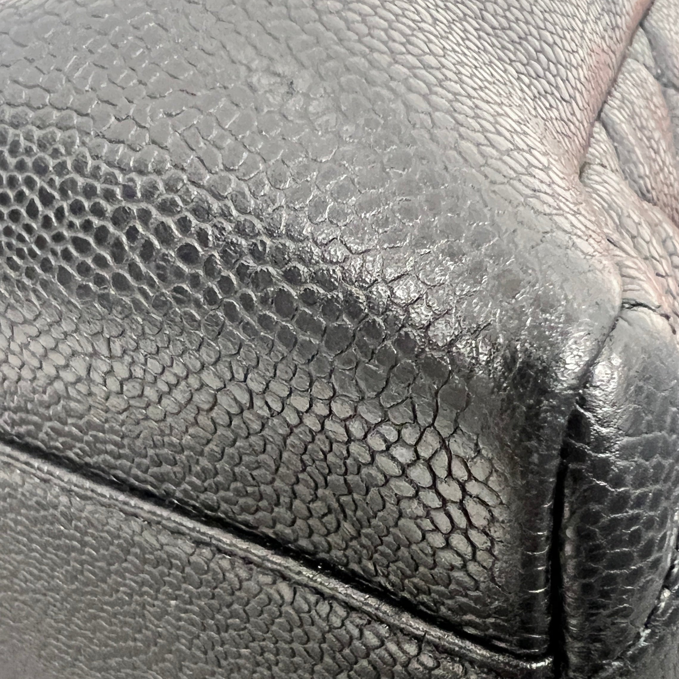 Chanel Grand Shopping Tote (GST) in Black Caviar Leather with Gold Hardware