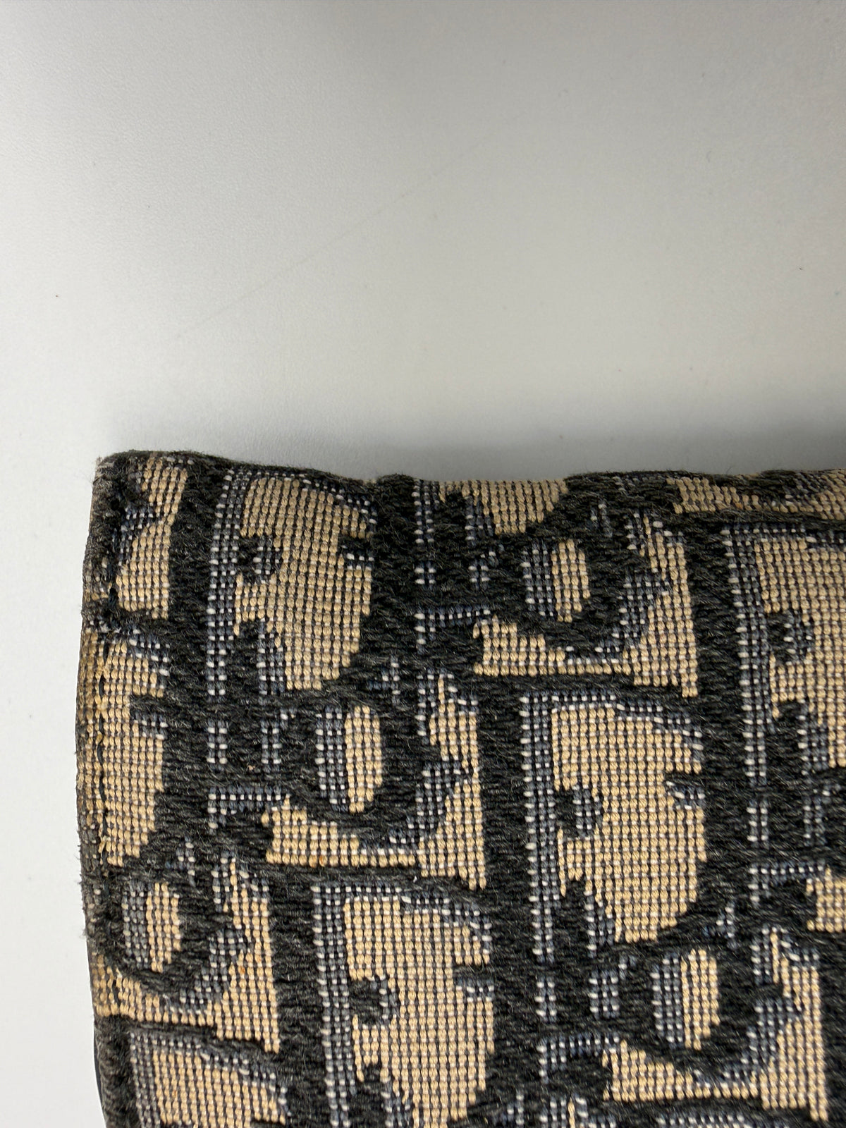 Dior Saddle Pouch / Wallet on Chain in Blue Dior Oblique Jacquard Canvas