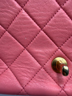Chanel Small Flap Bag in Coral Pink Lambskin Leather