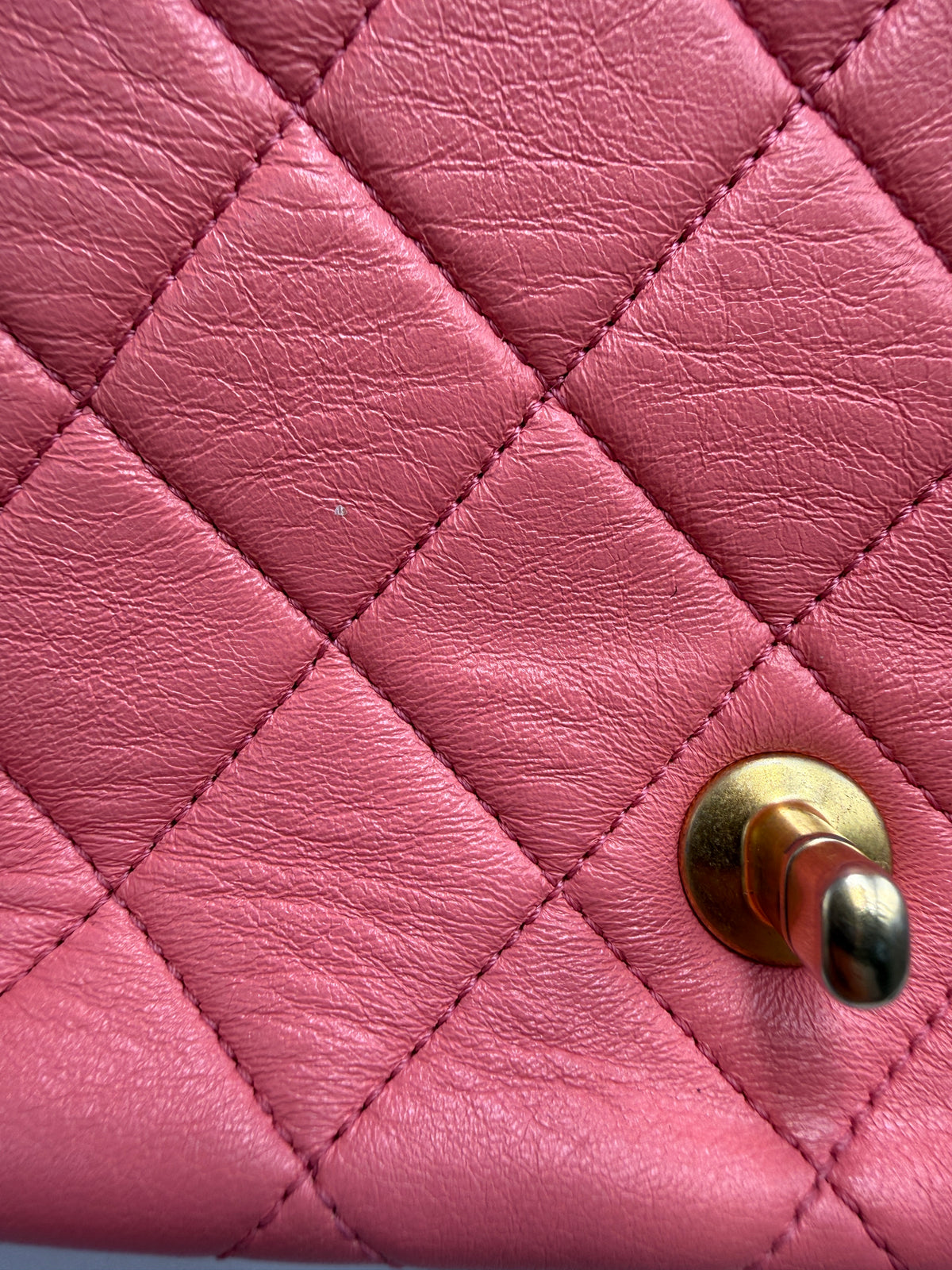 Chanel Small Flap Bag in Coral Pink Lambskin Leather