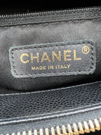 Chanel Black Caviar Leather Grand Shopping Tote-Pre-owned