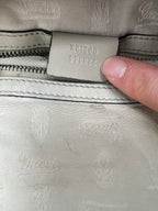 Gucci Guccissima Icon Bit Satchel Off-White Leather Hobo Bag