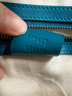 Gucci Micro Guccissima Dome Bag Blue Leather