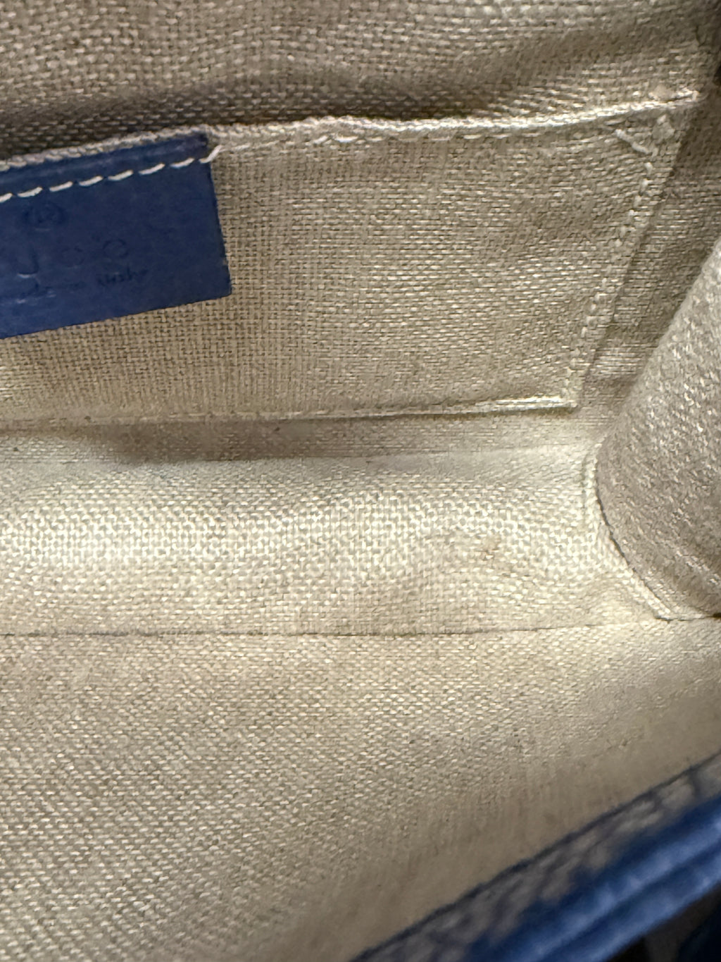 Gucci Interlocking G Medium Shoulder Bag in Blue Dollar Calf Leather