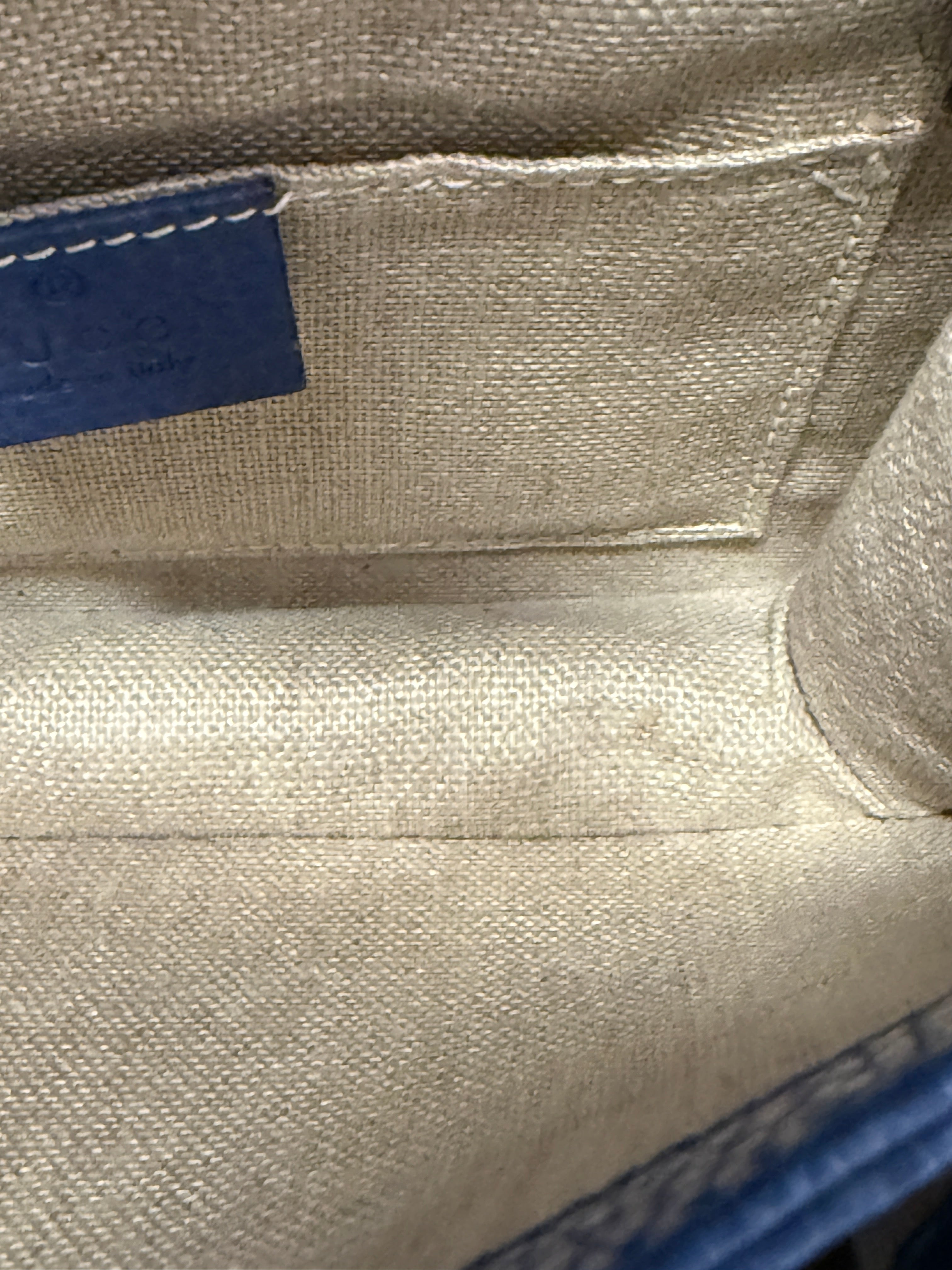 Gucci Interlocking G Medium Shoulder Bag in Blue Dollar Calf Leather