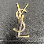 Saint Laurent Medium Kate Shoulder Bag Grain de Poudre Leather – Black & Gold