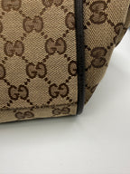 Gucci Vintage Princy Web Shoulder Bag in GG Canvas