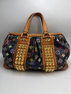 Authentic Louis Vuitton x Takashi Murakami Multicolore Courtney Bag - Black