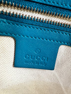 Gucci Micro Guccissima Dome Bag Blue Leather