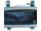 Prada Galleria Mini Bag in Blue Saffiano Lux Leather