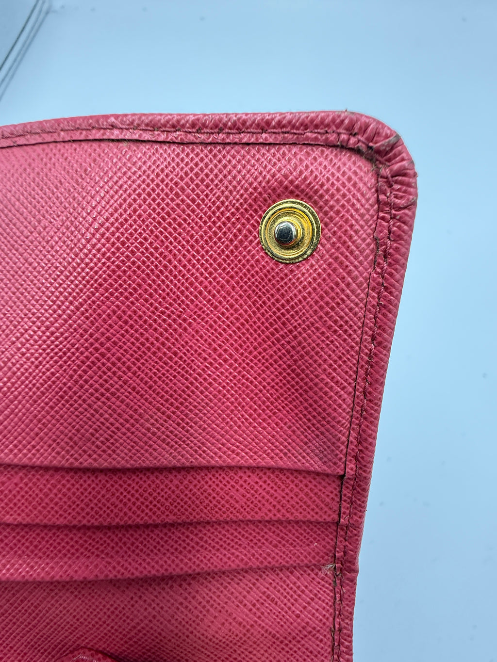 Prada Vitello Move Continental Flap Wallet in Rosso Red