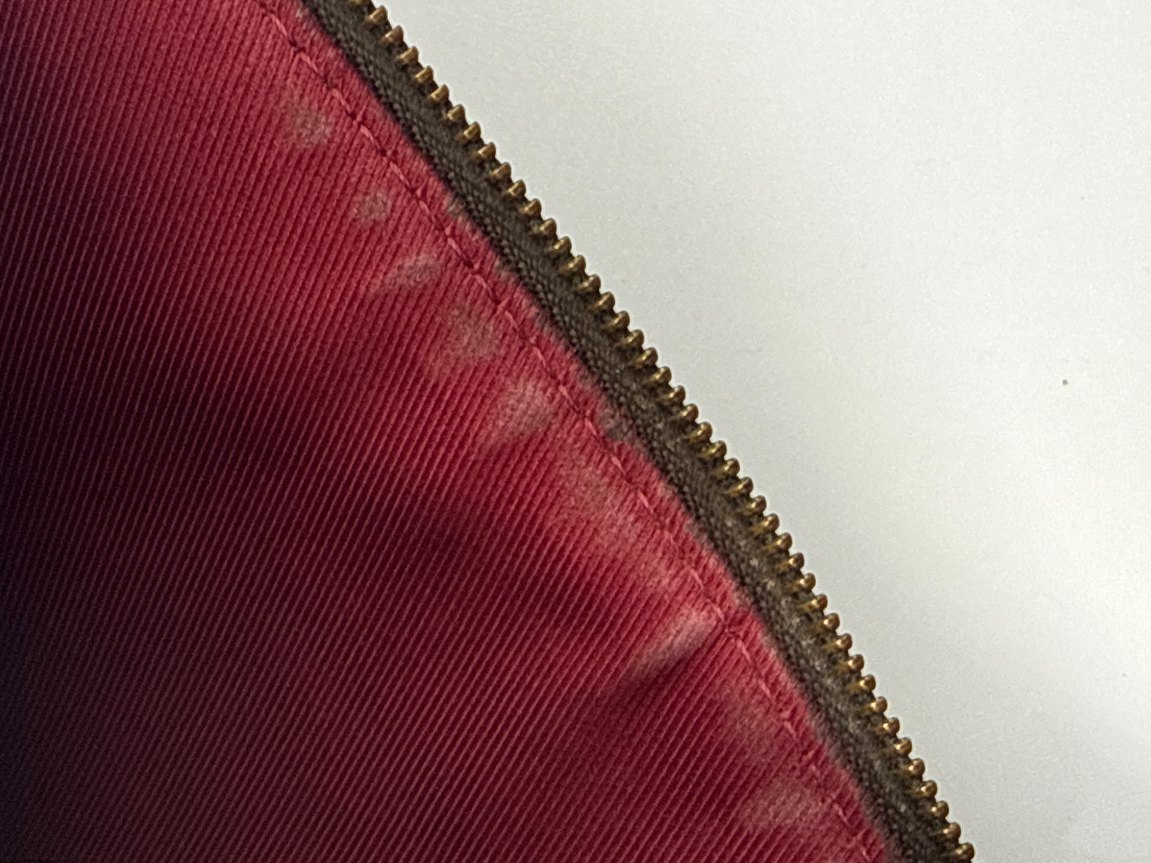Vintage Louis Vuitton Monogram Pouch - Toiletry Case with Red Interior