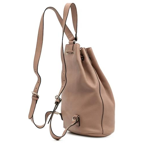 Gucci Soho Leather Drawstring Bucket Backpack Pink