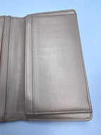Chanel Camellia Embossed Flap Long Wallet in Magenta / Fuchsia Lambskin with Gold Hardware