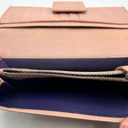 Bvlgari Bulgari Continental Long Wallet in Pink Grain Leather