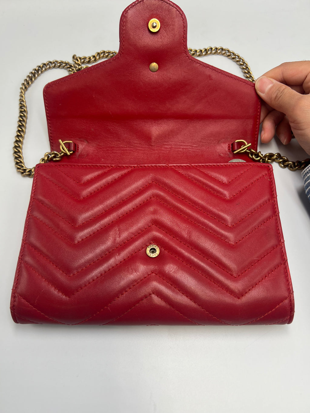 Gucci GG Marmont Matelassé Small Shoulder Bag – Red Leather