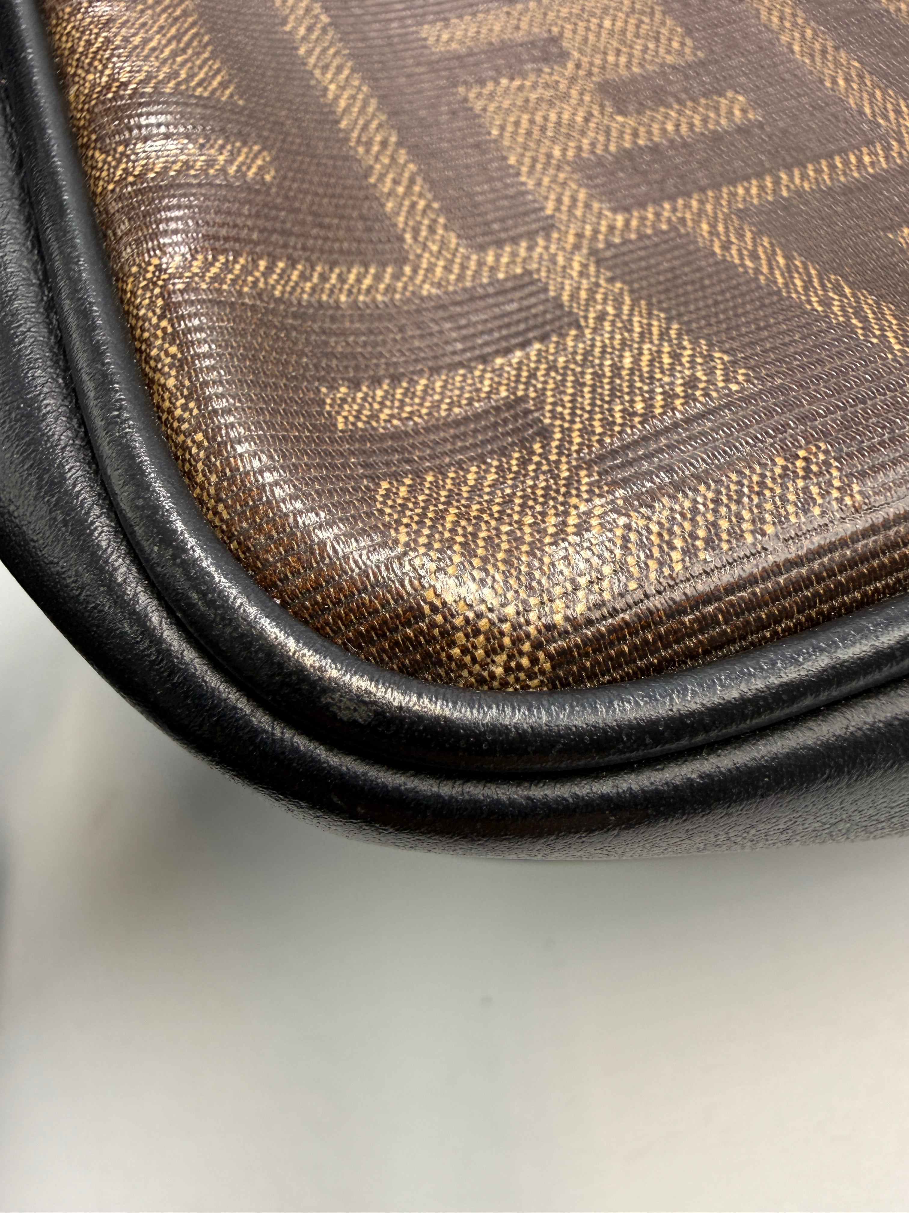 Fendi FF Zucca Tapestry Camera Case Bag in Brown Canvas and Black Leather
