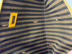 Pre-owned Fendi Yellow & White Vertigo Canvas Pouch