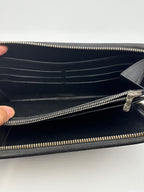 Pre-owned Louis Vuitton Black Epi Leather Brazza Long Wallet