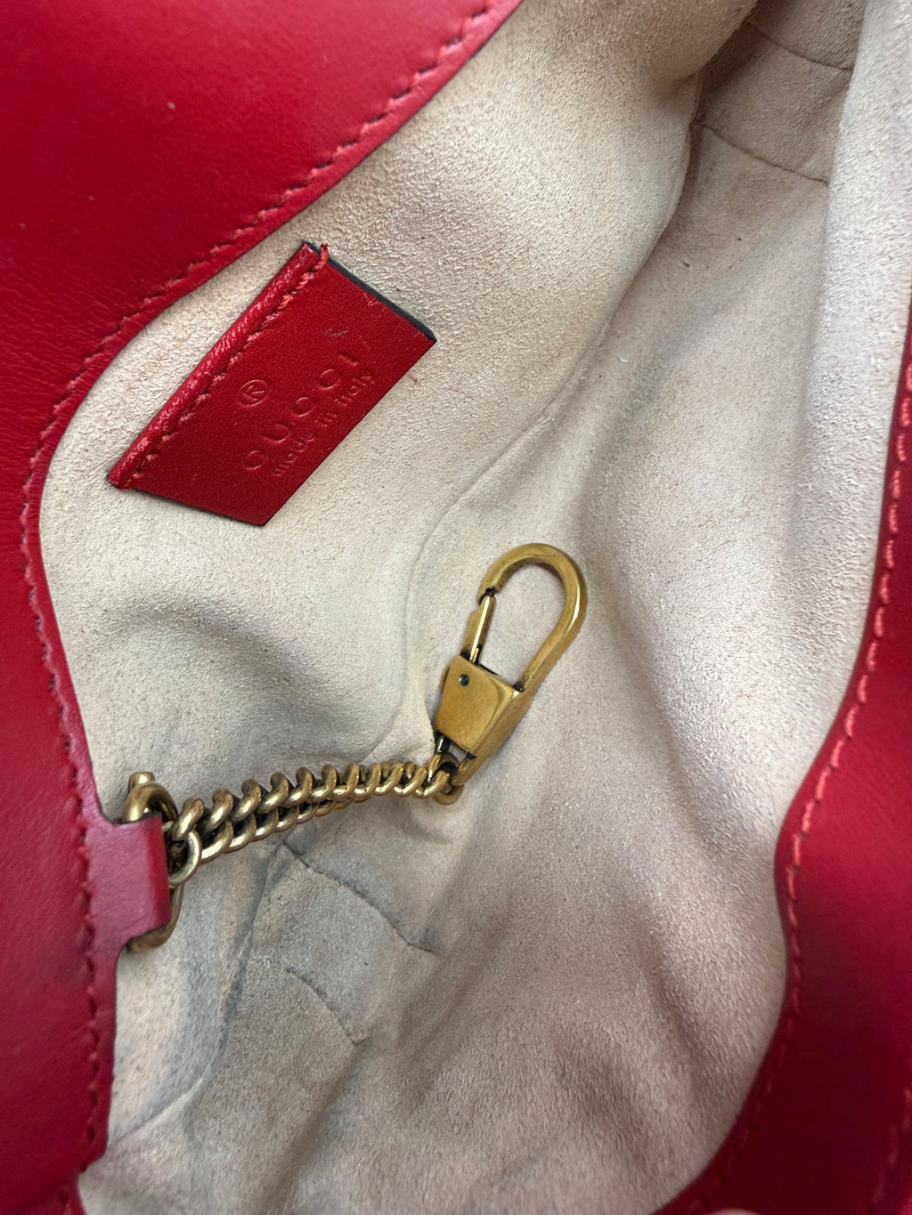 Gucci GG Marmont Super Mini Bag - Red Matelassé Leather