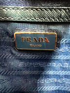 Prada Galleria Mini Bag in Blue Saffiano Lux Leather