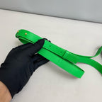 Bottega Veneta Candy Cassette Belt Bag in Parakeet Green Intreccio Leather