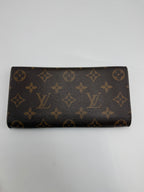 Pre-owned (orange) Louis Vuitton Rose Ballerine Monogram Zippy Wallet - Classic Long Wallet