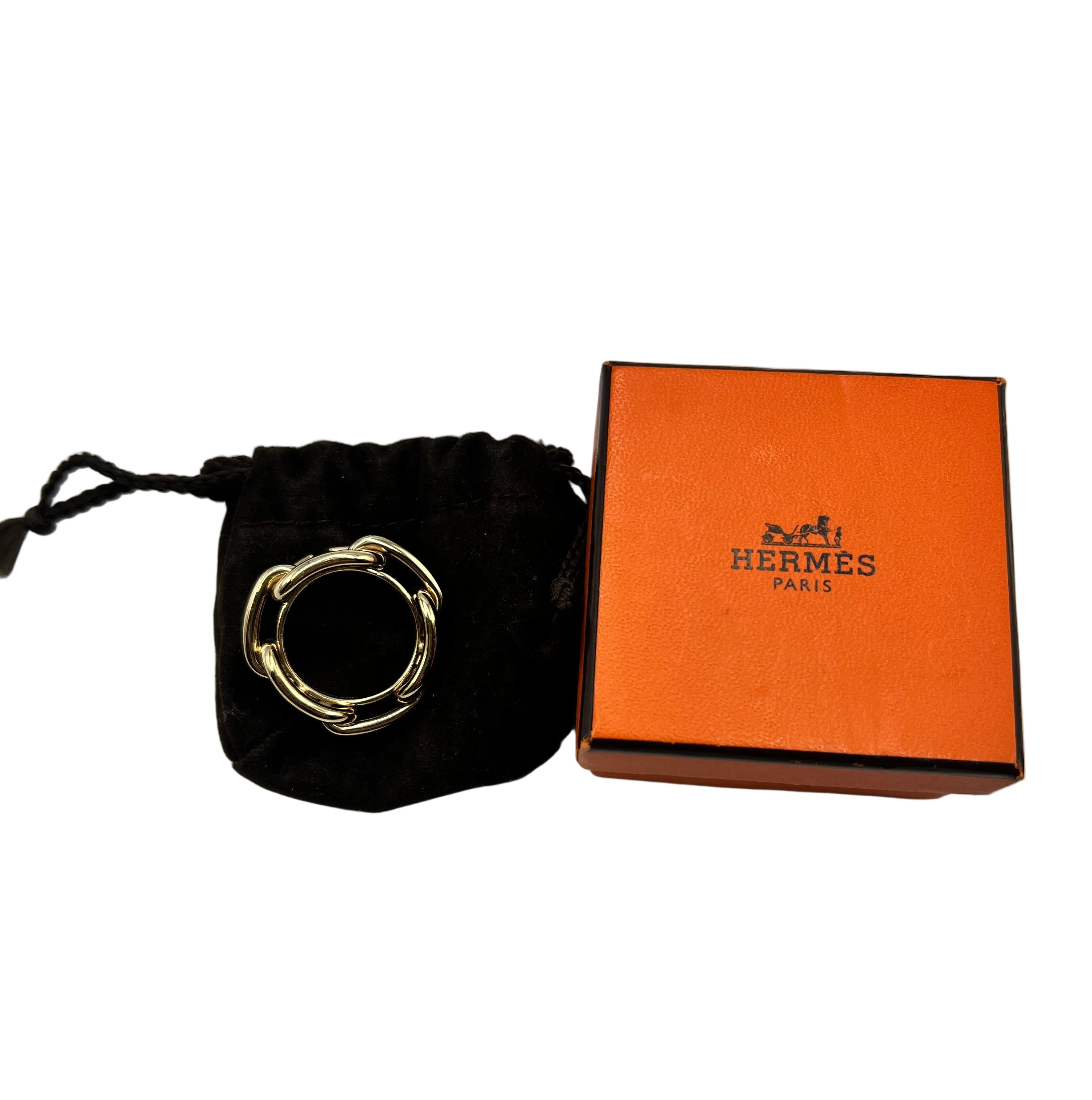 Hermes Gold Plated Scarf Holder/Ring