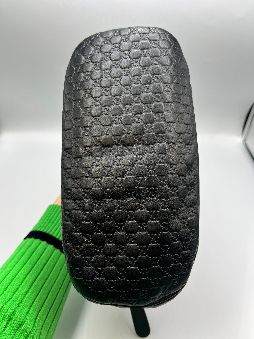 Gucci Guccissima Black Leather Dome Bag