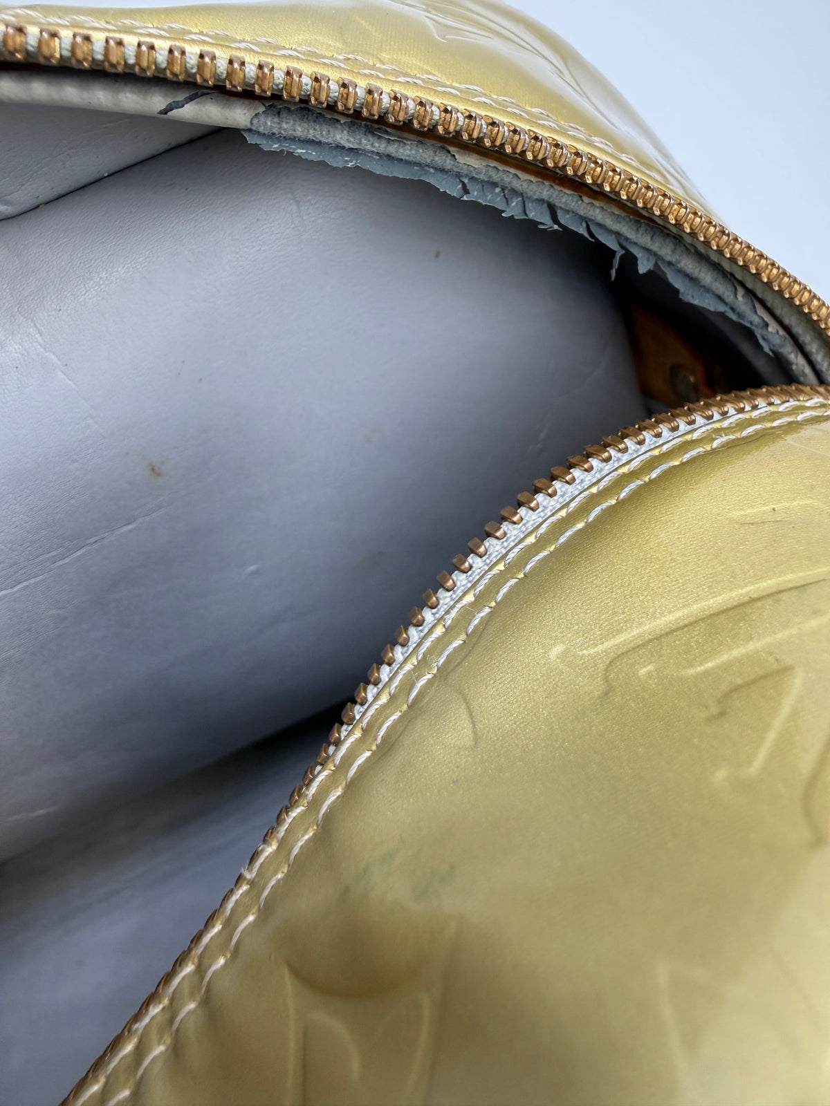 Louis Vuitton Monogram Vernis Soufflot / Tompkins Square Satchel in Bronze