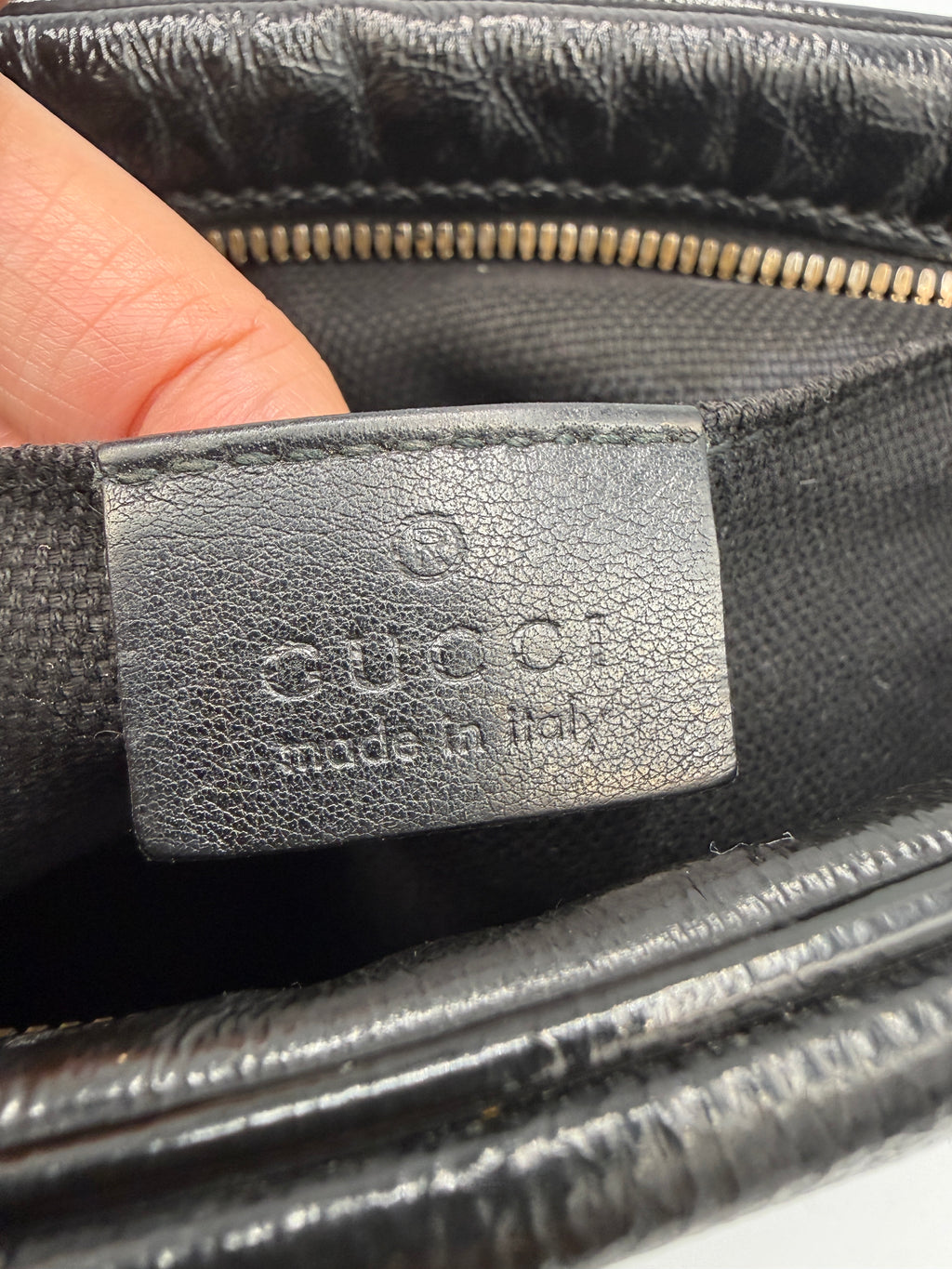 Gucci Black Patent Leather Soho Disco Camera Bag